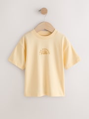 White/Blue/Red/Yellow Slogan Short Sleeve Graphic T-Shirts 4 Pack (3mths-7yrs) - Image 5 of 8