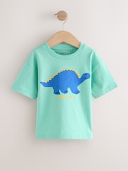 Dinossauro amarelo - Camisetas de manga curta com estampa gráfica 3 completa (pacote com307unidades) (1 mês a 2 anos) - Imagem 2 de 8