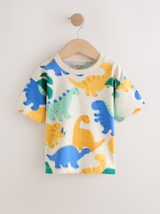 Dinossauro amarelo - Camisetas de manga curta com estampa gráfica 3 completa (pacote com307unidades) (1 mês a 2 anos) - Imagem 3 de 8