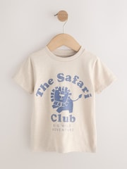 أزرق سافاري - حزمة من 3 تيشرتات بطبعات جرافيك بأكمام قصيرة للأطفال (3أشهر-7سنوات) - صورة 5 من 7