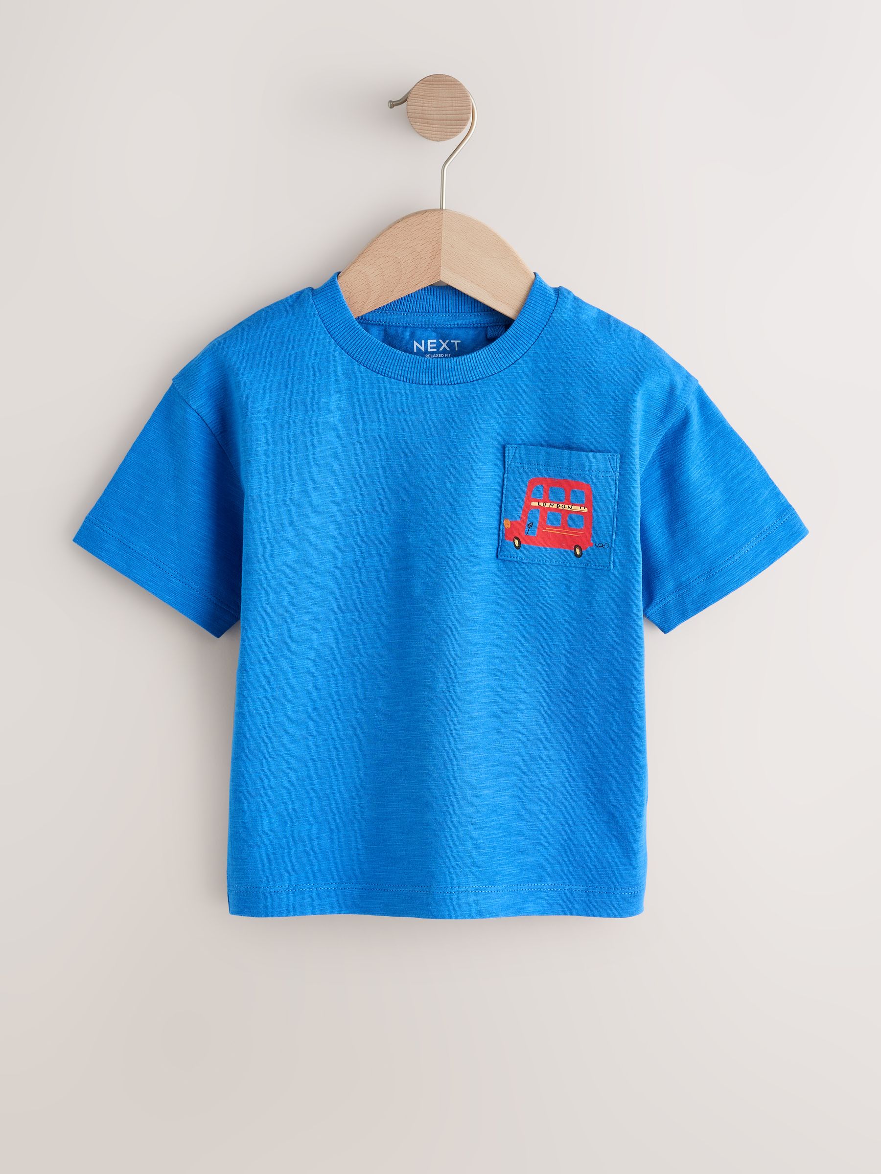 Next：日本 レッド/ブルー ロンドン - 半袖 グラフィック Tシャツ 3 枚