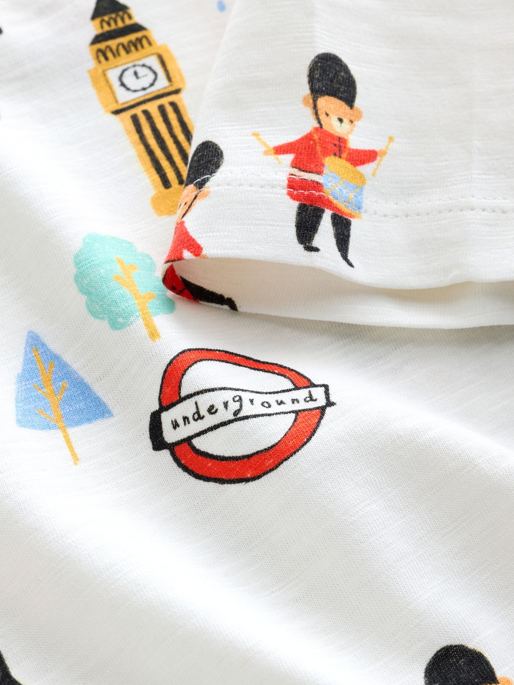 Next：日本 レッド/ブルー ロンドン - 半袖 グラフィック Tシャツ 3 枚