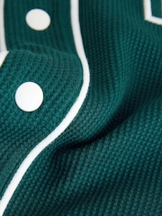 Teal Blue Short Sleeve Varsity Shorts Set (3mths-7yrs) - Image 10 of 10