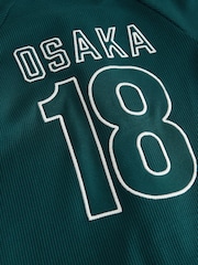 Teal Blue Short Sleeve Varsity Shorts Set (3mths-7yrs) - Image 9 of 10