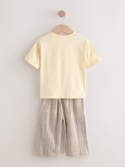 Yellow Sunshine Short Sleeve T-Shirt and Lightweight Joggers Set (3mths-7yrs) - Image 6 of 10