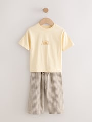 Yellow Sunshine Short Sleeve T-Shirt and Lightweight Joggers Set (3mths-7yrs) - Image 8 of 10