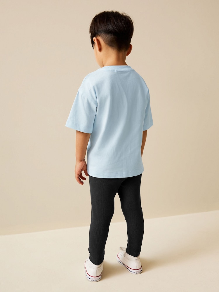 أزرق - طقم من تيشرت بكُم قصير وبنطلون ضيِّق قطن 100% (3 شهور-7 سنوات) - صورة 2 من 8 أزرق - طقم من تيشرت بكُم قصير وبنطلون ضيِّق قطن 100% (3 شهور-7 سنوات) - صورة 2 من 8