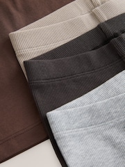 Blue/White/Brown Short Sleeve Top and Leggings Set 3 Pack (3mths-7yrs) - Image 10 of 11