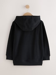 Black Plain Jersey Hoodie (3-16yrs) - Image 2 of 4