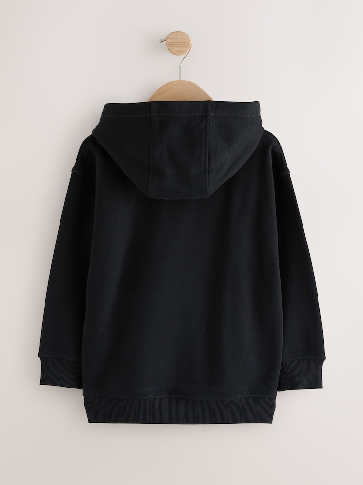 Black Plain Jersey Hoodie (3-16yrs) - Image 2 of 4