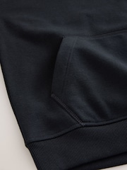 Black Plain Jersey Hoodie (3-16yrs) - Image 3 of 4