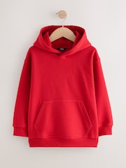 Red Plain Jersey Hoodie (3-16yrs) - Image 1 of 4