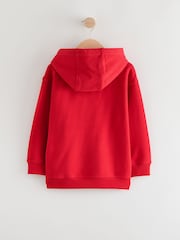 Red Plain Jersey Hoodie (3-16yrs) - Image 2 of 4