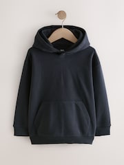 Navy Plain Jersey Hoodie (3-16yrs) - Image 1 of 4