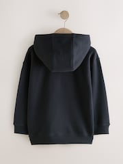 Navy Plain Jersey Hoodie (3-16yrs) - Image 2 of 4
