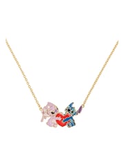 Peers Hardy Blue Stitch & Angel Enamel Heart Necklace - Image 1 of 4