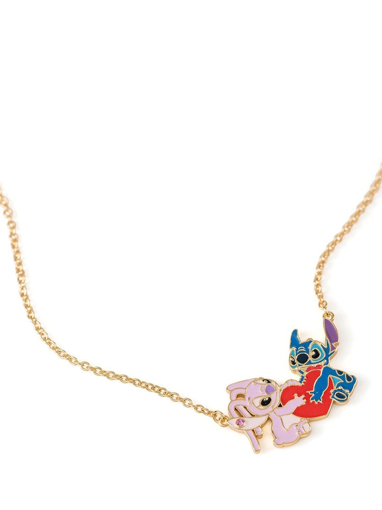 Peers Hardy Blue Stitch & Angel Enamel Heart Necklace - Image 2 of 4