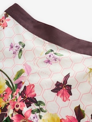 B by Ted Baker Ecru/Chocolate Geo Floral Beach Shorts - Kuva 6 / 10