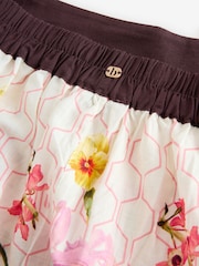 B by Ted Baker Ecru/Chocolate Geo Floral Beach Shorts - Kuva 7 / 10
