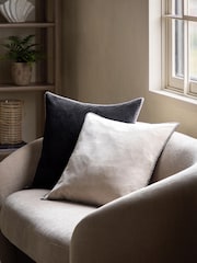 Gallery Home Neutral Velvet Cushion - Image 1 of 2