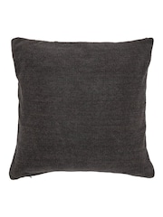 Gallery Home Grey Chenille Cable Cushion - Image 1 of 2