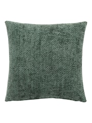 Gallery Home 2 Pack Green Basketweave Chenille Cushions - Image 3 of 5