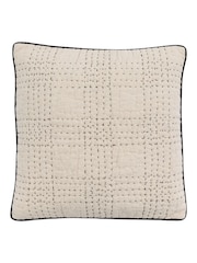 Gallery Home Beige Stitched Cushion - Image 3 of 4
