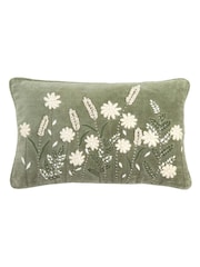 Gallery Home Multicoloured Velvet Floral Print Cushion - Image 1 of 1