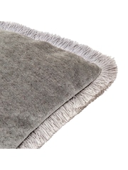 Gallery Home Grey Mottled Velvet Cushion - Image 2 of 3