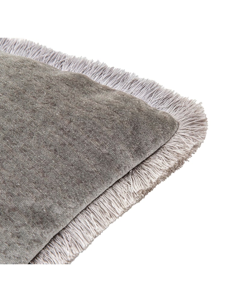 Gallery Home Grey Mottled Velvet Cushion - Image 2 of 3