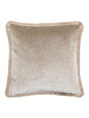 Gallery Home Natural Mottled Velvet Cushion - Image 1 of 3