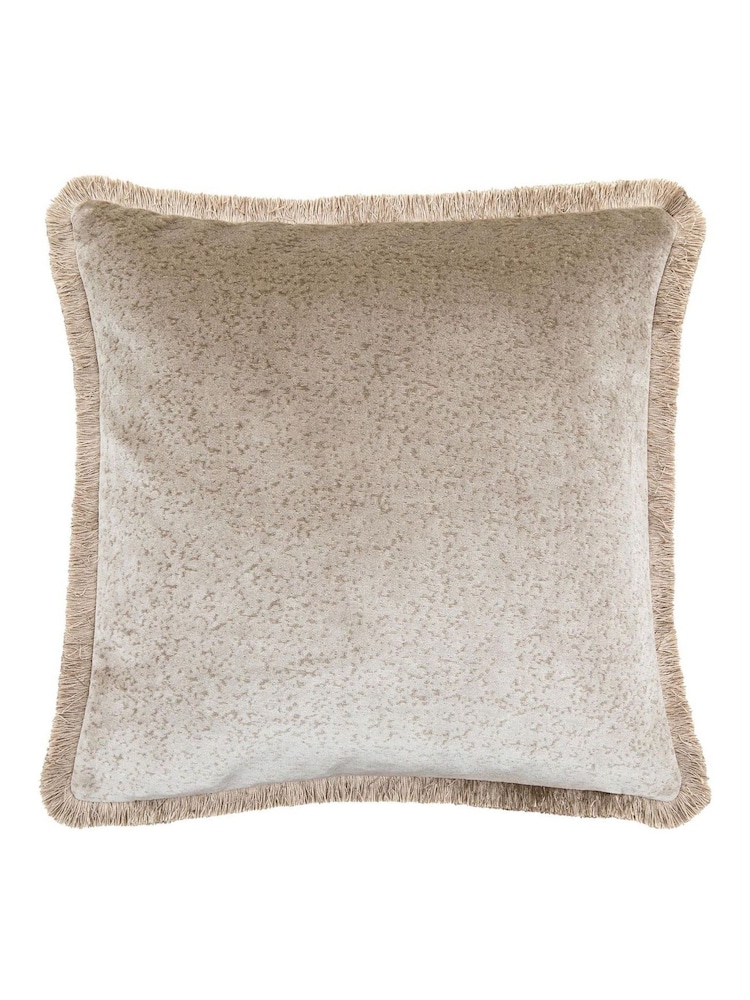 Gallery Home Natural Mottled Velvet Cushion - Image 1 of 3