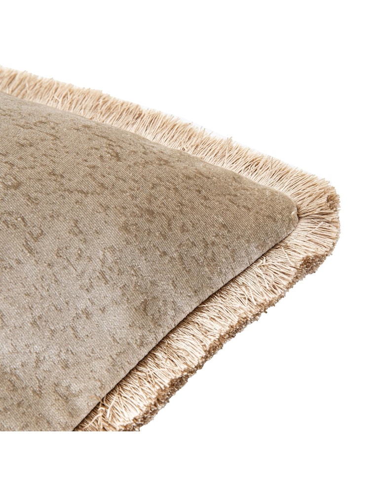 Gallery Home Natural Mottled Velvet Cushion - Image 2 of 3