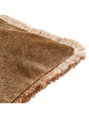 Gallery Home Brown Mottled Velvet Putty Cushion - Image 2 of 3