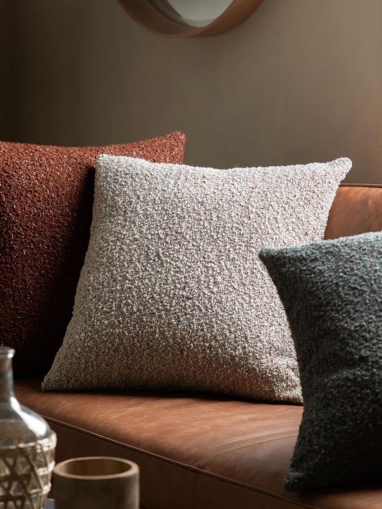 Gallery Home Grey Boucle Knife Edge Cushion - Image 1 of 4 Gallery Home Grey Boucle Knife Edge Cushion - Image 1 of 4