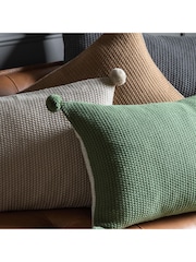 Gallery Home Cream Knitted Pom Pom Cushion - Image 5 of 5