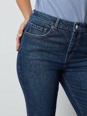 Azul oscuro - Vaqueros acampanados de tiro medio auténticos - Imagen 5 de 9