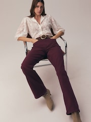 Plum Mid Rise Stretch Bootcut Jeans - Image 1 of 9