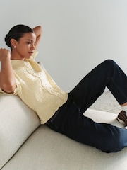 Azul añil - Cropped Straight Leg Jeans - Imagen 1 de 9