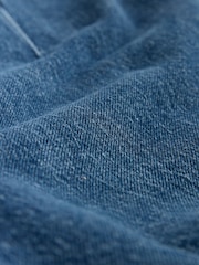 Donkerblauw - Cropped Jeans met Ceintuur en Wijde Pijpen - Afbeelding 7 van 7