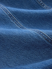 Dunkelblau - Ärmelloses Midikleid aus Denim mit Knopfleiste - Bild 7 von 7