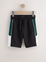 Green/Black Panelled Sport Shorts (3-16yrs) - Image 1 of 4