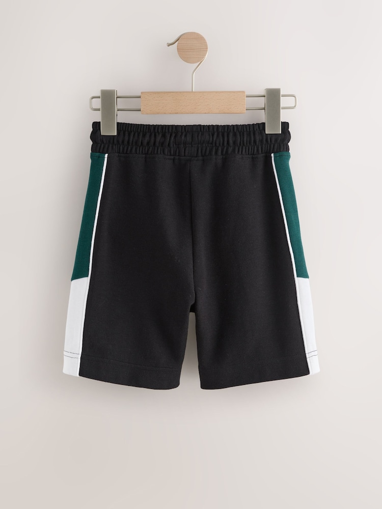 Green/Black Panelled Sport Shorts (3-16yrs) - Image 2 of 4