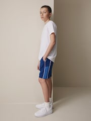 Kobaltno modra Modra/Črna - Športne kratke hlače s paneli (3-16let) - Slika 4 iz 6