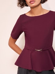 Friends Like These Snaffle Detail Peplum Top - Imagem 2 de 4