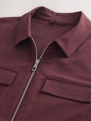 Burgundy Red Smart Technical Jacket With Stretch - Image 3 of 6