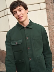 Forest Green Garment Dyed Chore Jacket - Image 11 of 16