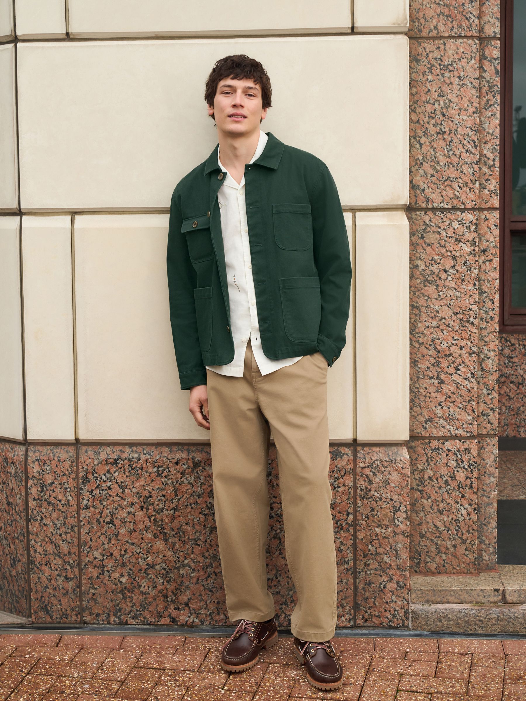 Buy Forest Green Garment Dyed Chore Jacket from Next USA