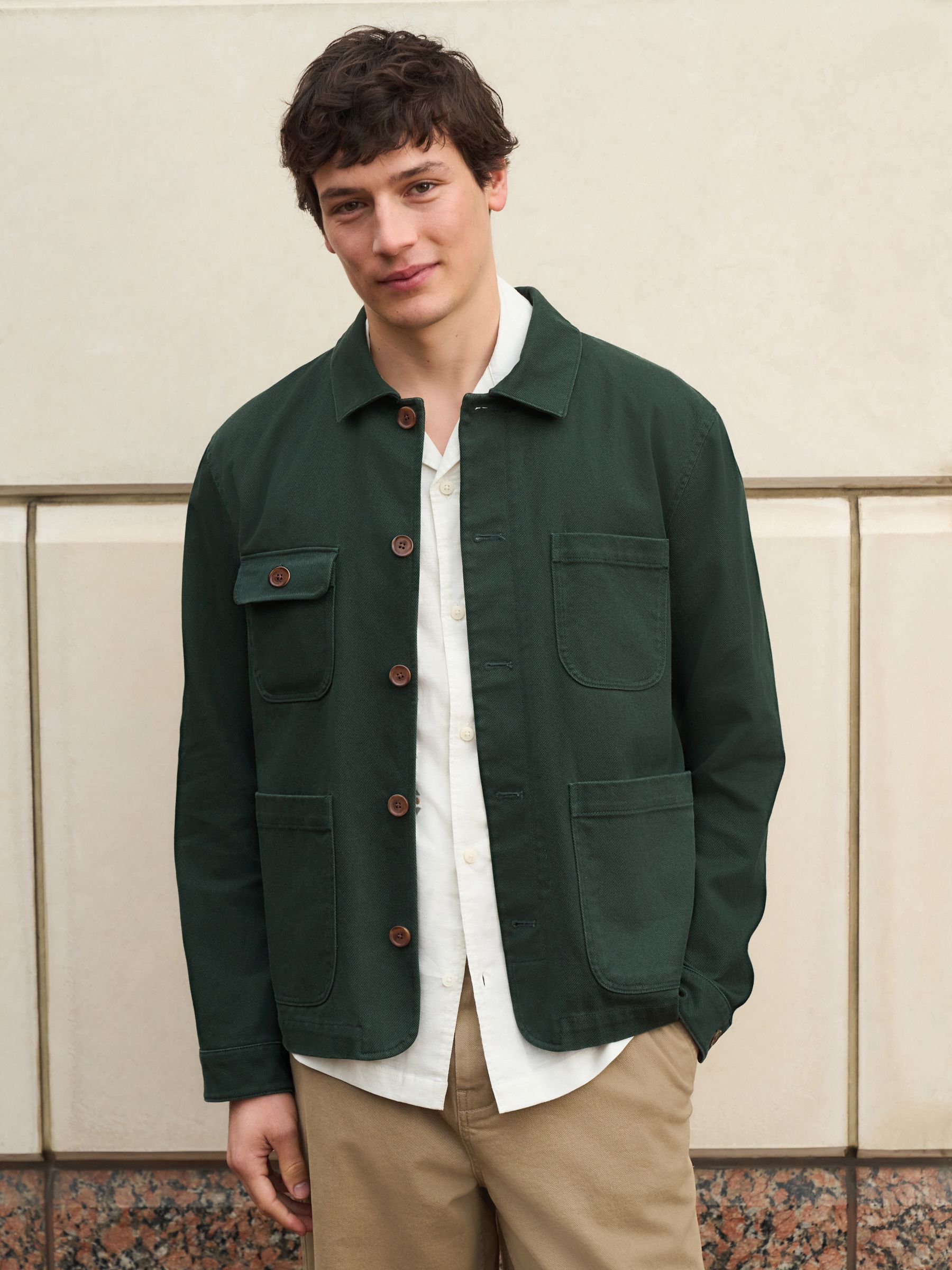 Buy Forest Green Garment Dyed Chore Jacket from Next South Africa