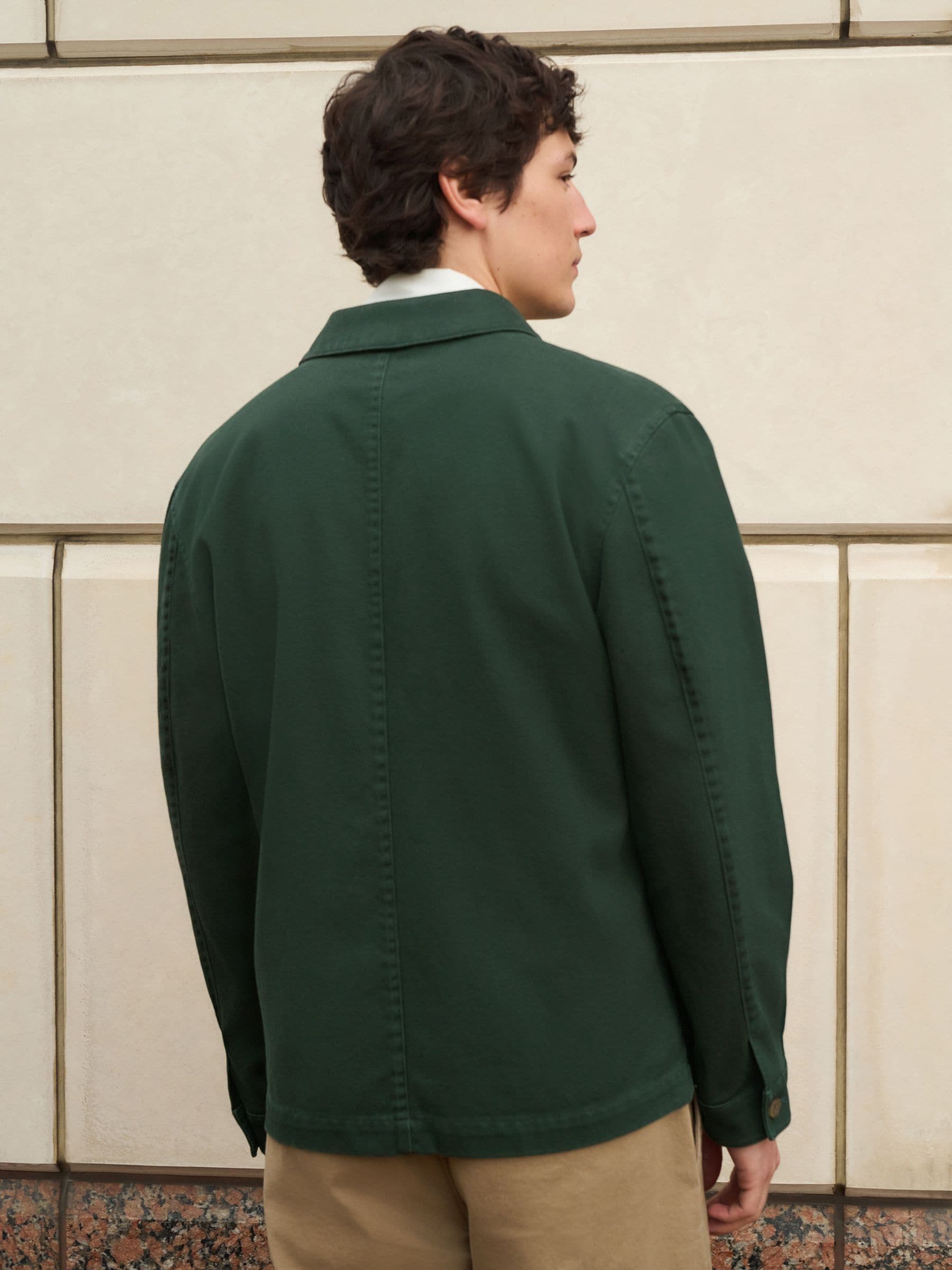 Buy Forest Green Garment Dyed Chore Jacket from the Next UK online